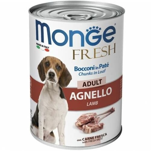 MONGE DOG FRESH CHUNKS LAMB suņu konservi Jērs 400g